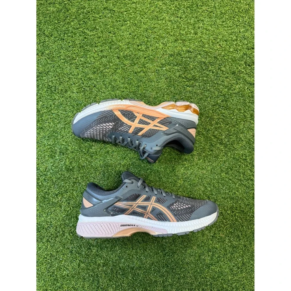 Asics Gel-Kayano 26 Womens Running‎ Shoes Grey Rose Gold 1012A457 Size 10